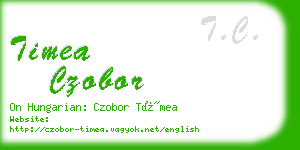 timea czobor business card